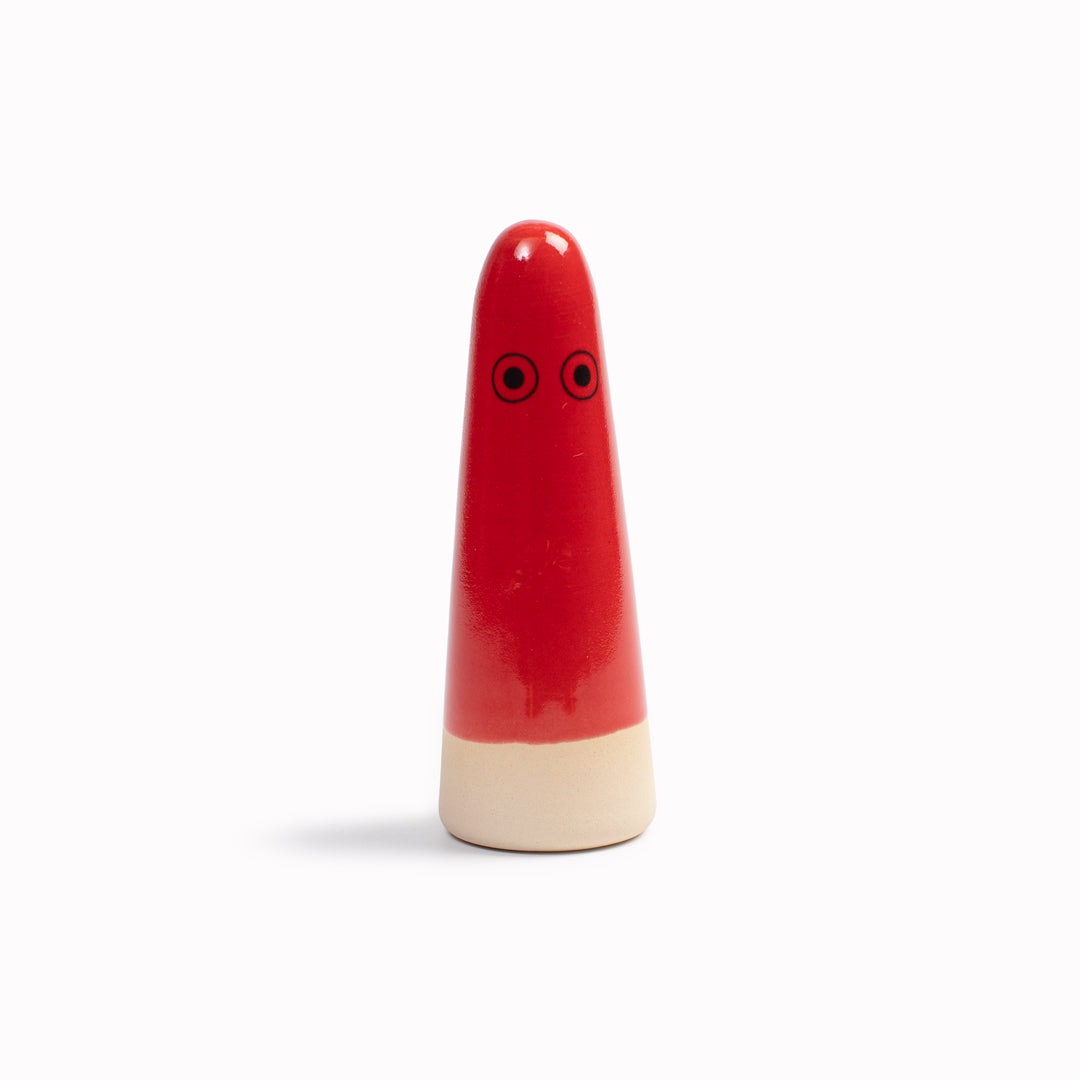 Ghost | Ceramic Figurine | Red Hues