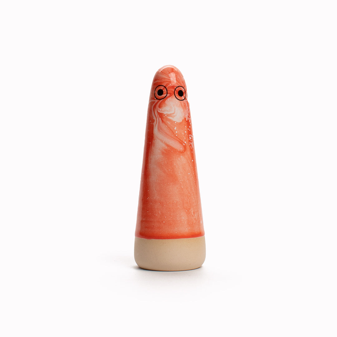 Ghost | Ceramic Figurine | Red Hues