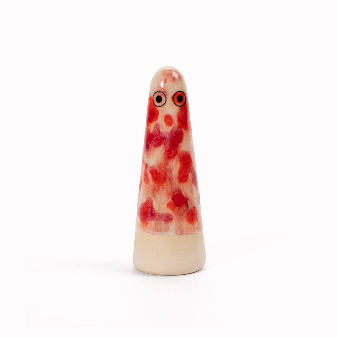 Ghost | Ceramic Figurine | Red Hues