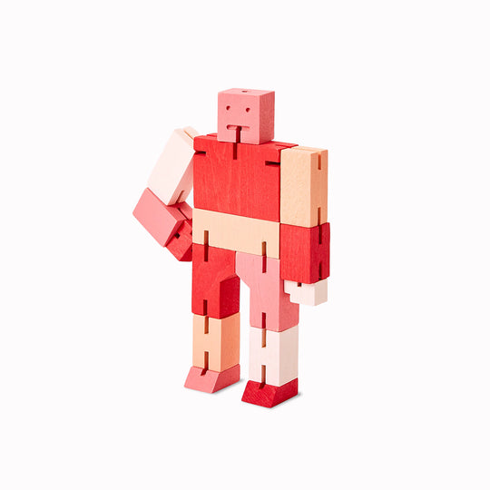 Cubebot | Robot Puzzle | Small | Multi Red