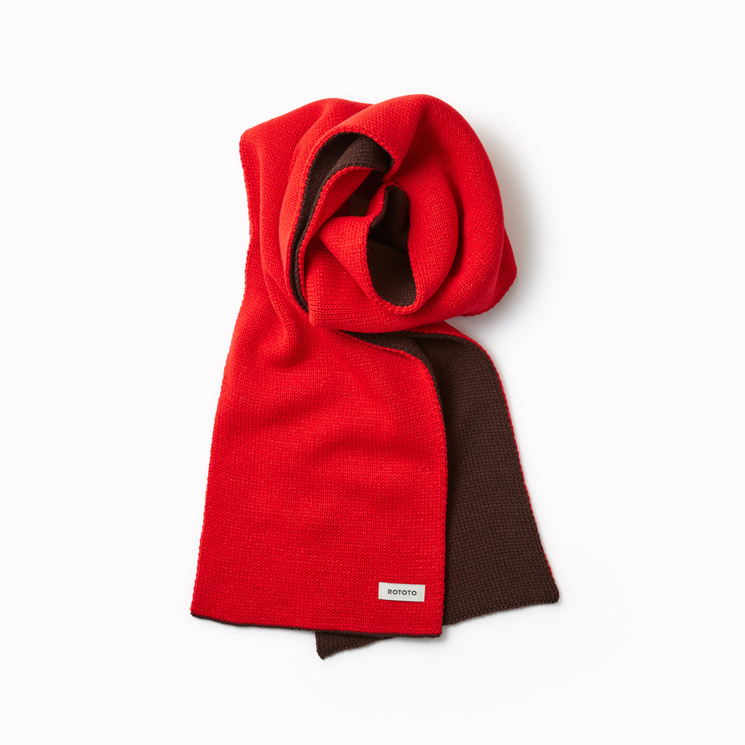Reversible Scarf | Red And Brown