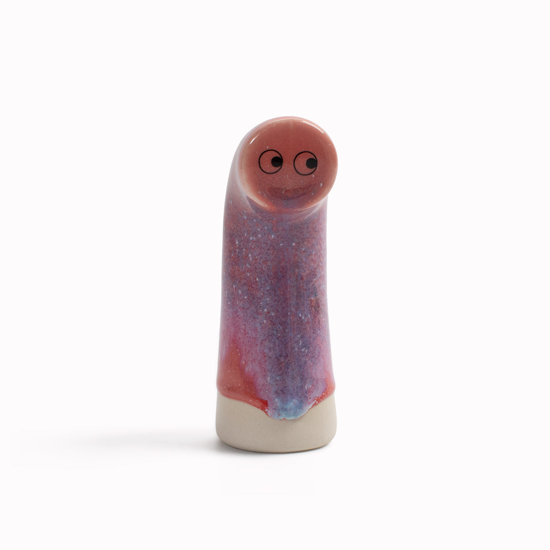Meet Sabu! Sabu is periscope shaped and is a hand glazed ceramic figurine created as a close relative of the classic Arhoj Ghost.
