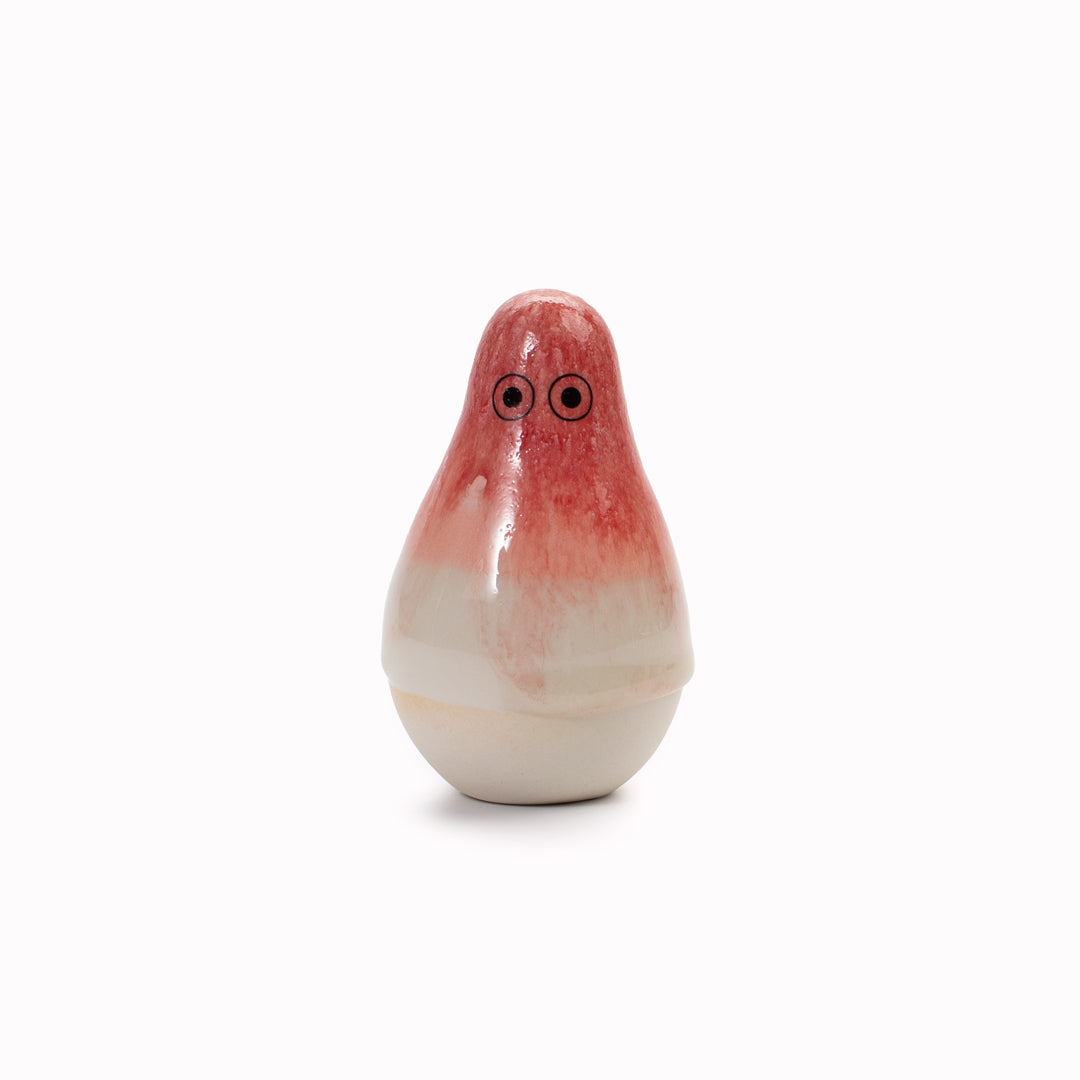 Meet Mini Kayo! Mini Kayo is a pear shaped, hand glazed ceramic figurine created as a close relative of the classic Arhoj Ghost.