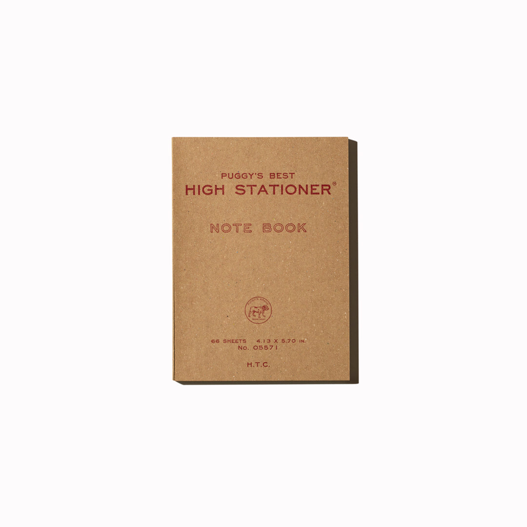 Pocket sized&nbsp;66 page Japanese notebook from Hightide, featuring a Kraft cover and recycled plain paper inside.