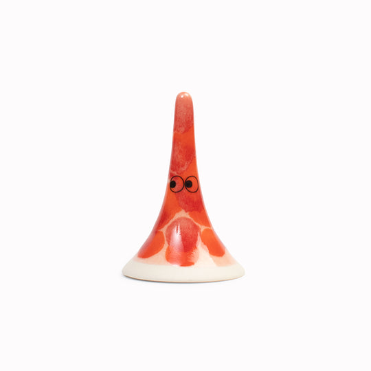 Meet Yoko! Yoko is a wide bottomed, skinny, hand glazed ceramic figurine created as a close relative of the classic Arhoj Ghost. The Familia, including Yoko is a continuation of the playful decorative object series from Studio Arhoj.