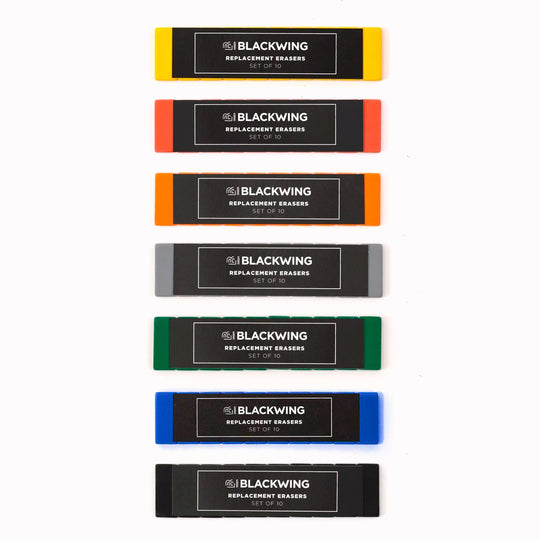 Replacement erasers come in sets of 10