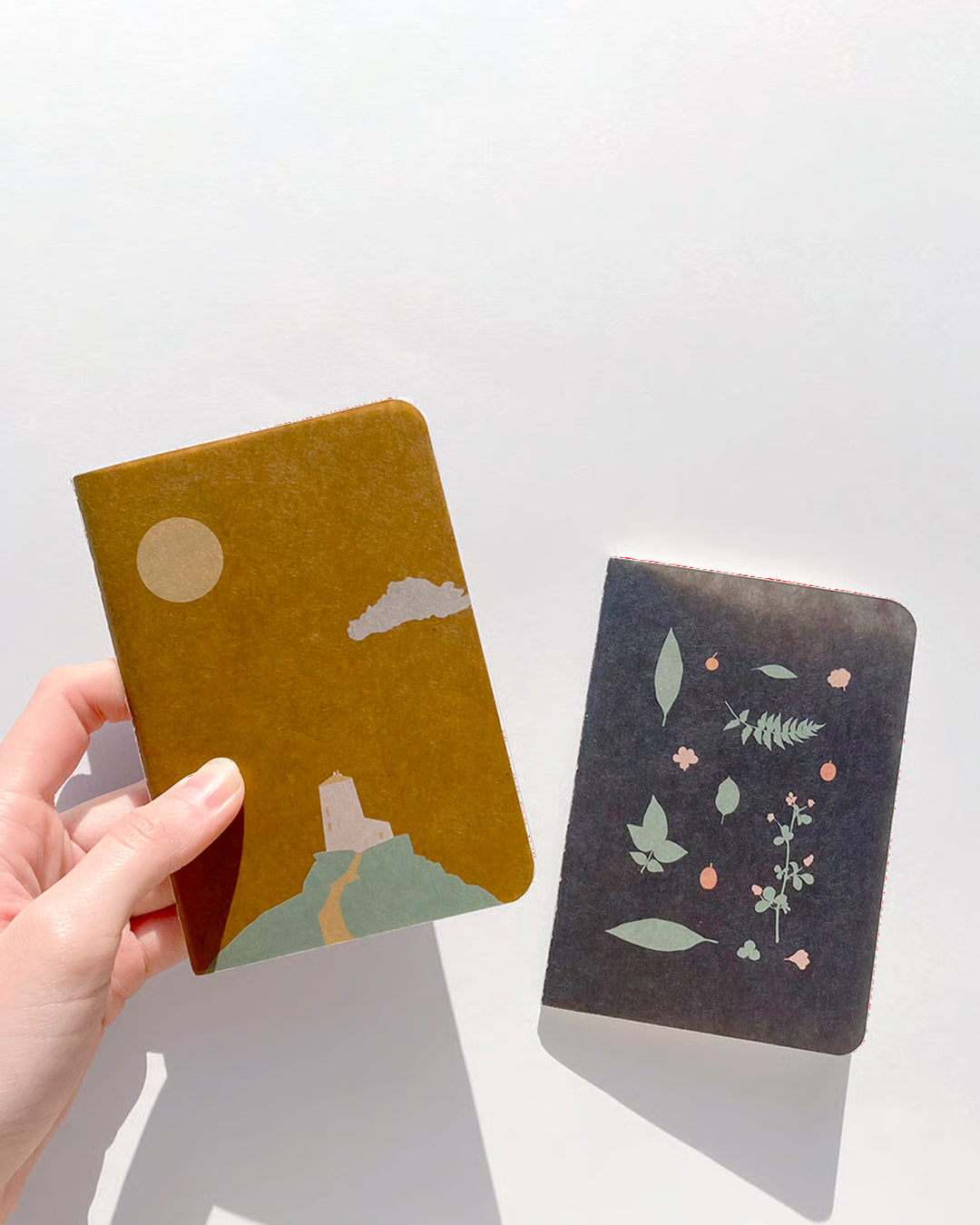 The Ro-biki Shape Series is a compact collection of illustrated cover notebooks with 5mm dot grid paper layout.