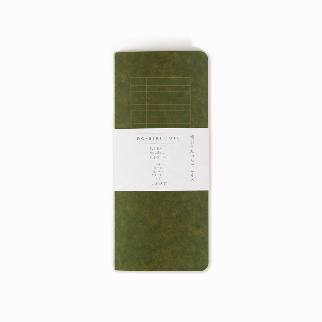 Ro-biki in Japanese means 'waxed'. Their refill notebooks will take on their own patina over time, and this is part of their charm.