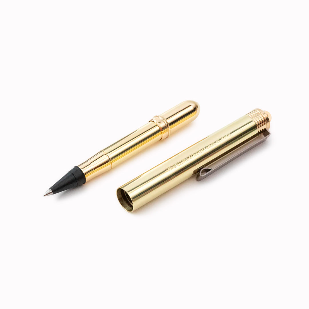 Over time, the brass body naturally develops a warm patina, giving each pen a character unique to its owner.