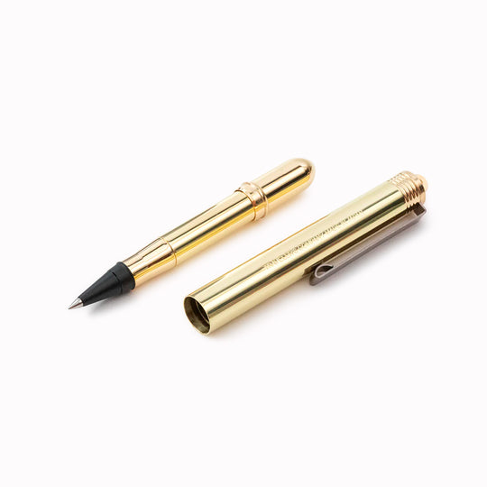 Over time, the brass body naturally develops a warm patina, giving each pen a character unique to its owner.