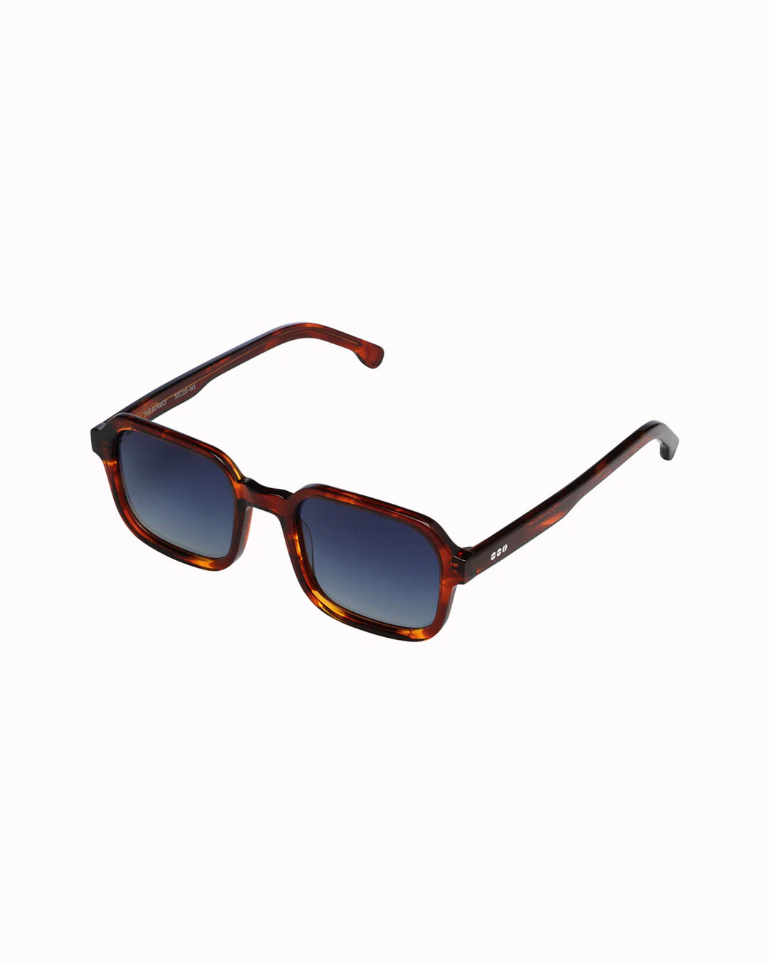 The Romeo takes a sharper approach to classic rectangular eyewear, with a slim acetate frame and controlled geometric lines.