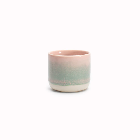 Sip Cup | Ceramic Drip Glazed Cup | Rose Leaf