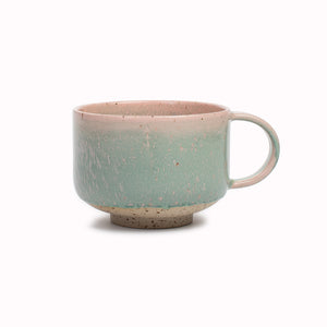 
The Rose Leaf Mion Mug is a large thick glazed stoneware mug, ideal for hot chocolate, soup, long lattes or anyone that likes a BIG cuppa in the morning.