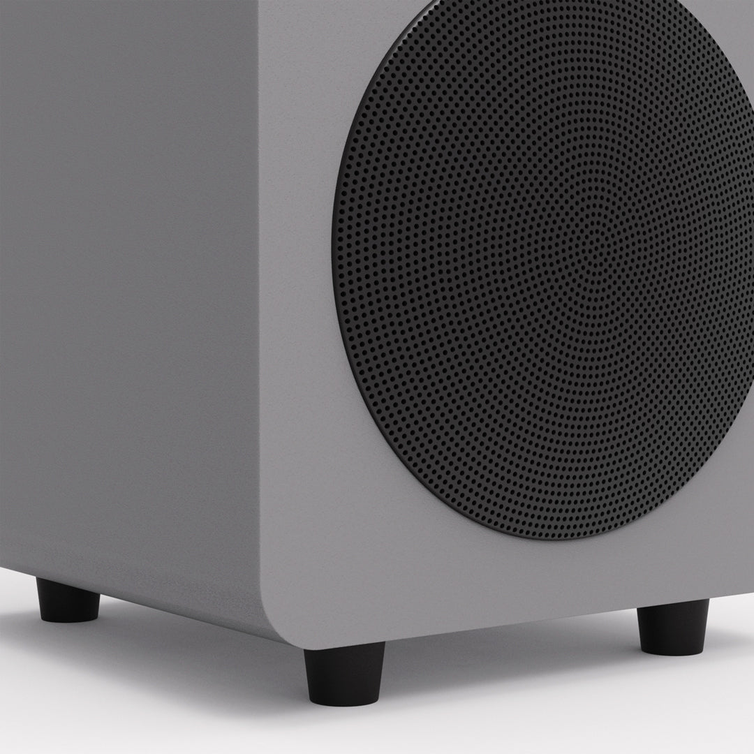 The SUB6 Vinyl Subwoofer offers a precise and controlled bass experience for music, movies, and games. This compact powered subwoofer is designed to seamlessly integrate into any audio system