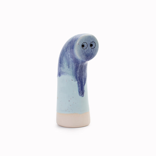 Meet Sabu! Sabu is periscope shaped and is a hand glazed ceramic figurine created as a close relative of the classic Arhoj Ghost.