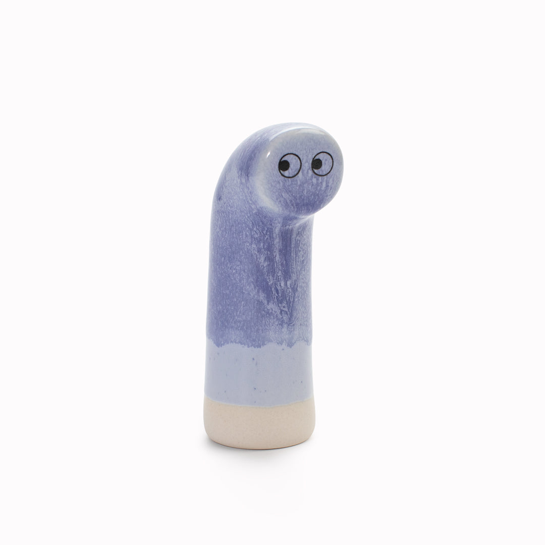 Meet Sabu! Sabu is periscope shaped and is a hand glazed ceramic figurine created as a close relative of the classic Arhoj Ghost.