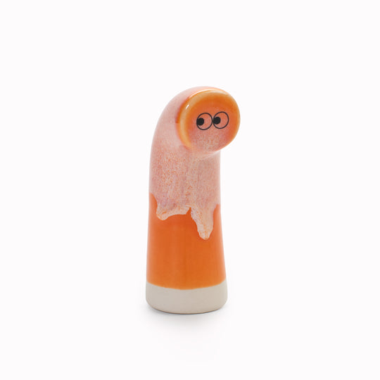 Meet Sabu! Sabu is periscope shaped and is a hand glazed ceramic figurine created as a close relative of the classic Arhoj Ghost.