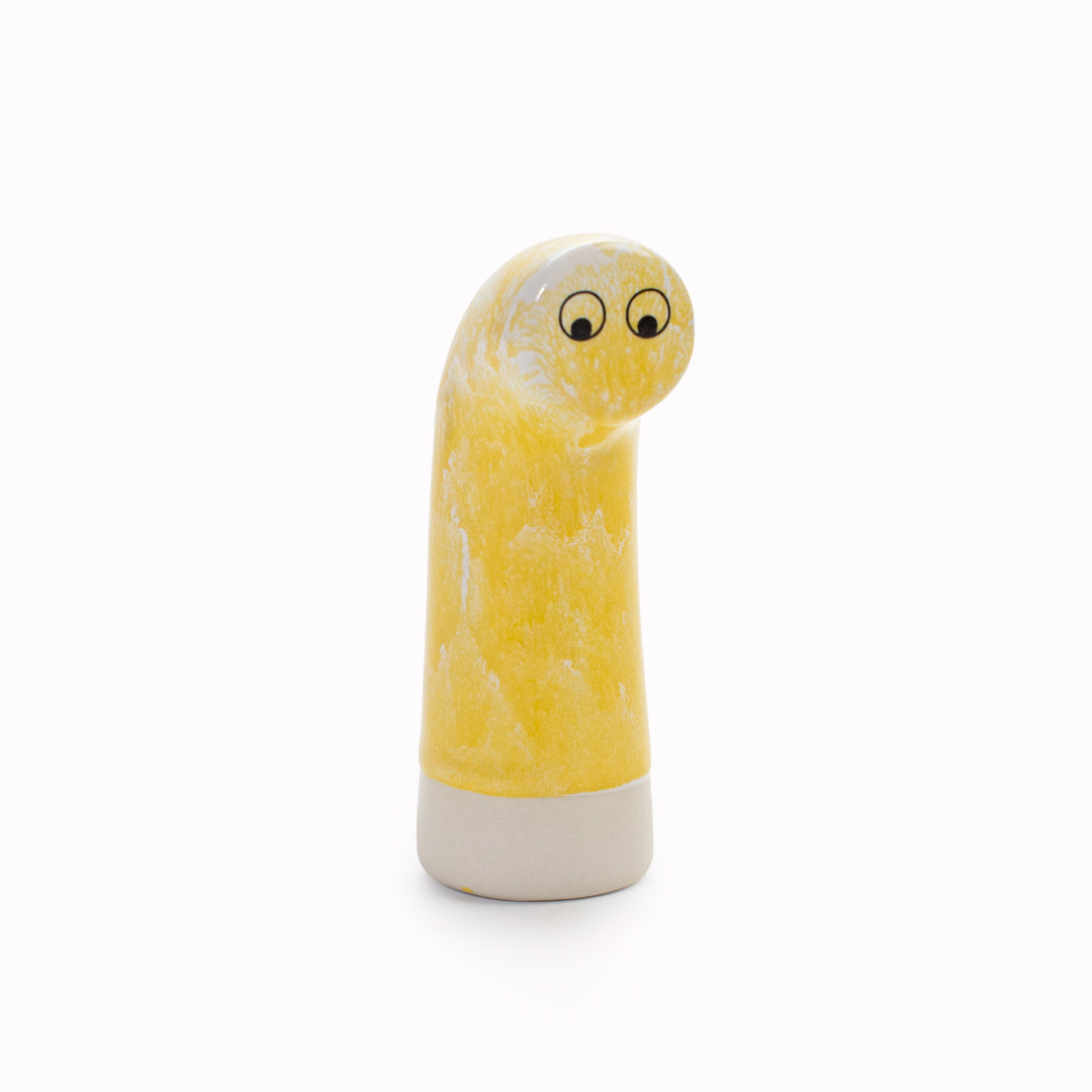 Meet Sabu! Sabu is periscope shaped and is a hand glazed ceramic figurine created as a close relative of the classic Arhoj Ghost.