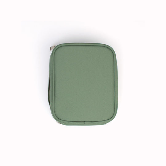 Sage Green pocket cable pouch by Korean stationery brand Livework. Available in a choice of pleasing contemporary colours