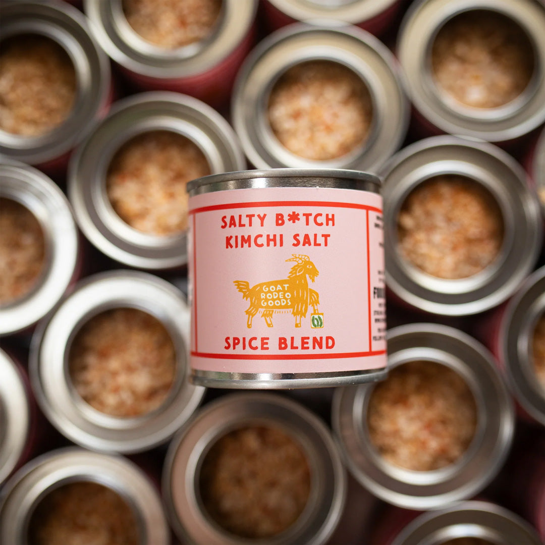 Salty B*tch Kimchi Salt by Goat Rodeo Goods—a bold and flavourful seasoning blend that brings a punch of umami to your dishes.