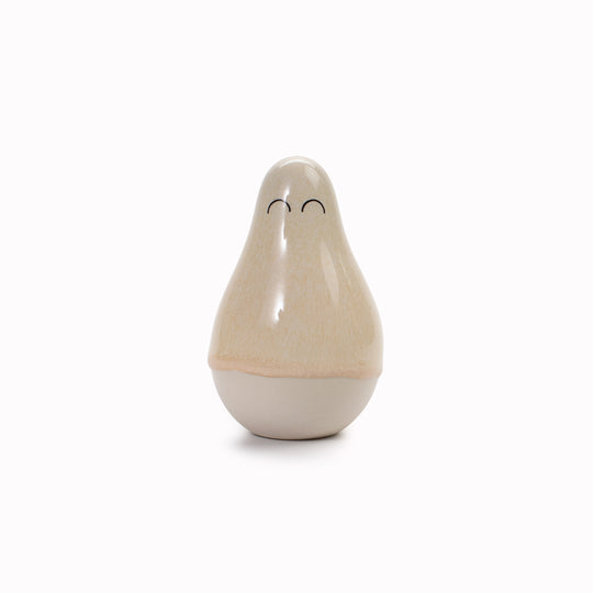 Meet Mini Kayo! Mini Kayo is a pear shaped, hand glazed ceramic figurine created as a close relative of the classic Arhoj Ghost.