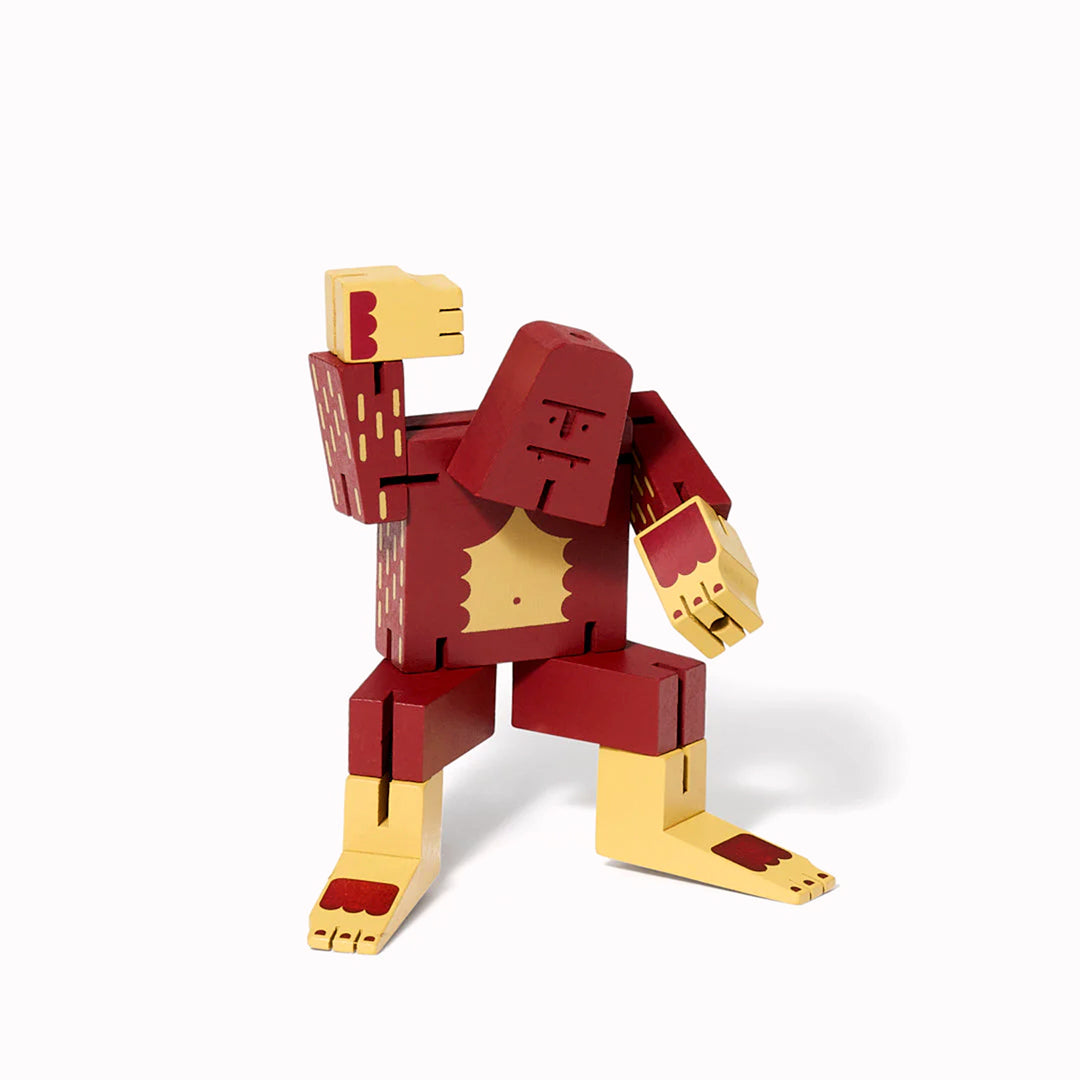 The Cubebot Cryptoids Sasquatch is a wooden puzzle toy designed by David Weeks. This collectible item is constructed from durable beechwood and elastic