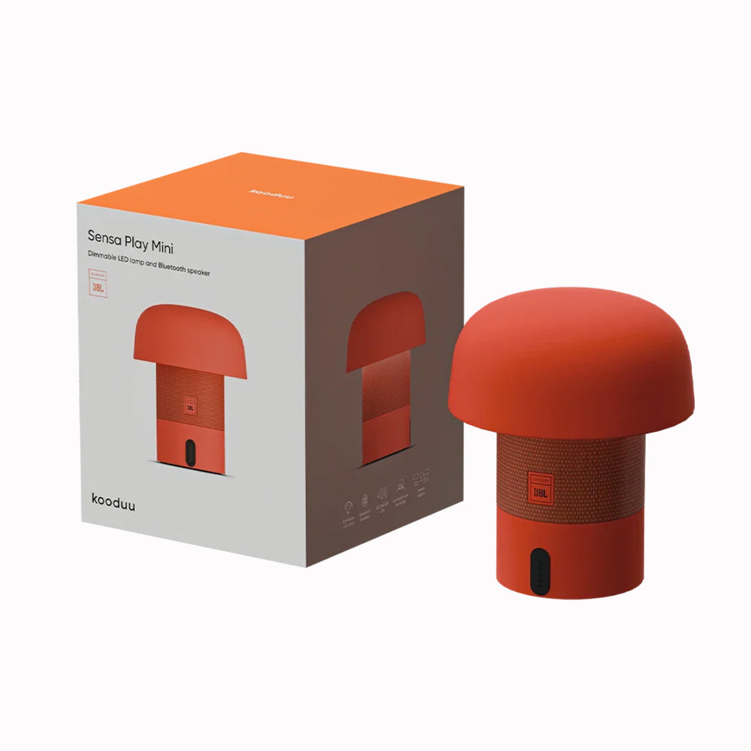 Sensa PLAY Mini | Portable Table Lamp + Bluetooth Speaker | Orange
