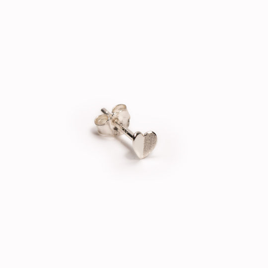 Heart Wings | Single Stud Earring | Sterling Silver or Gold