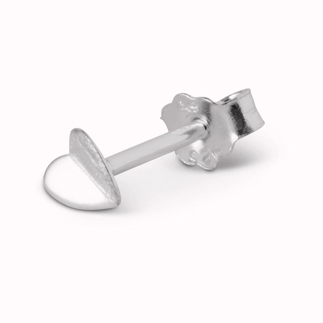 Heart Wings | Single Stud Earring | Sterling Silver or Gold