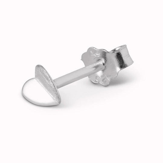 Heart Wings | Single Stud Earring | Sterling Silver or Gold