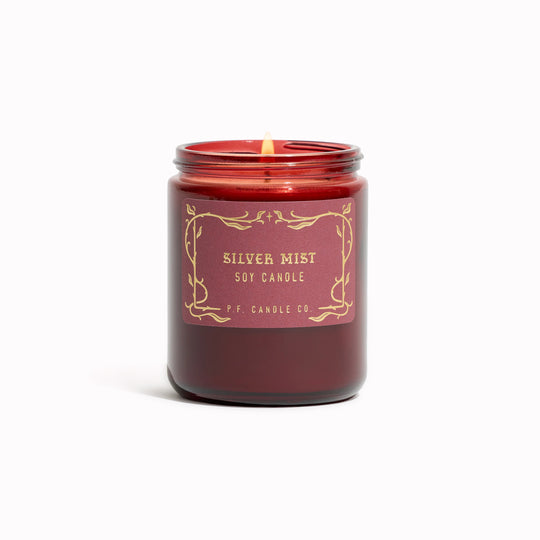 The Silver Mist candle from P.F. Candle Co. captures foggy woodlands, mossy pathways, the comforting smell of earth after rain.