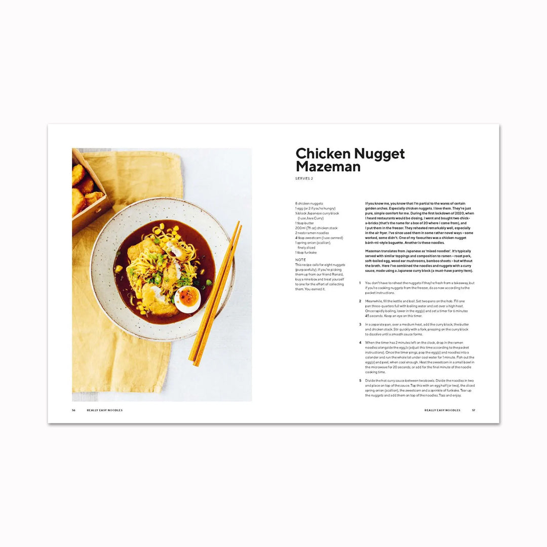 This cookbook offers a range of recipes from speedy stir-fries to rich, saucy noodles, comforting soups, and elevated instant noodle dishes.