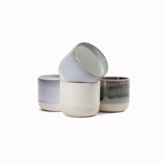 Sip Cup | Ceramic Drip Glazed Mug | Monochrome