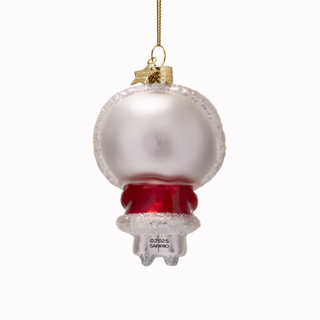 Inject some sparkly fun into your Christmas tree with this hand painted and mouth blown glass Skating Hello Kitty