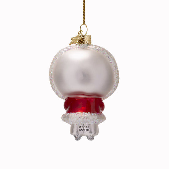 Inject some sparkly fun into your Christmas tree with this hand painted and mouth blown glass Skating Hello Kitty