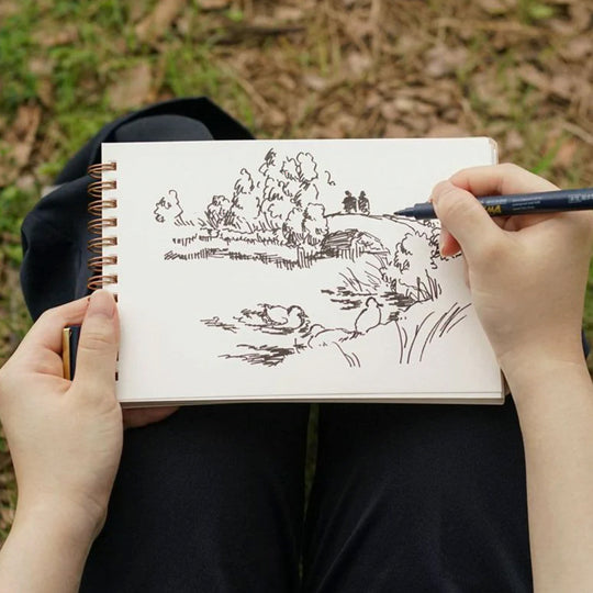 Heavyweight Sketchbook For Painting in Choice of B5 or B6 Landscape Sizing

40 sheets of heavyweight 157g/m2 HS Gao board for your creative output.