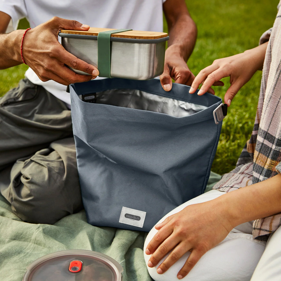 The Black+Blum Large Insulated Lunch Bag is designed for people who bring proper food with them, not just snacks