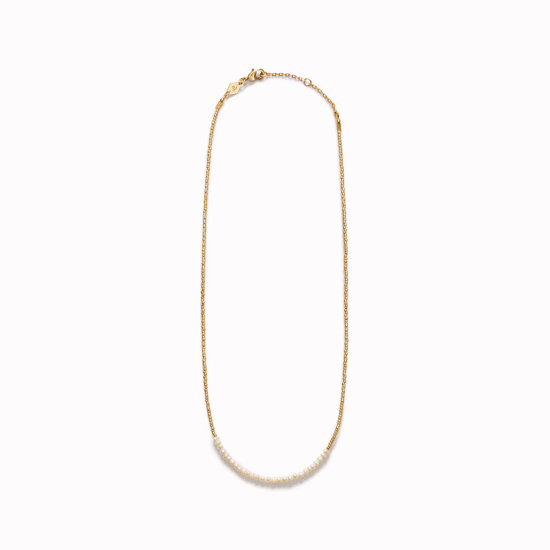 The Slim Pearly Gold necklace by Anni Lu is new for AW25 from their Western inspired Lucky Star collection
