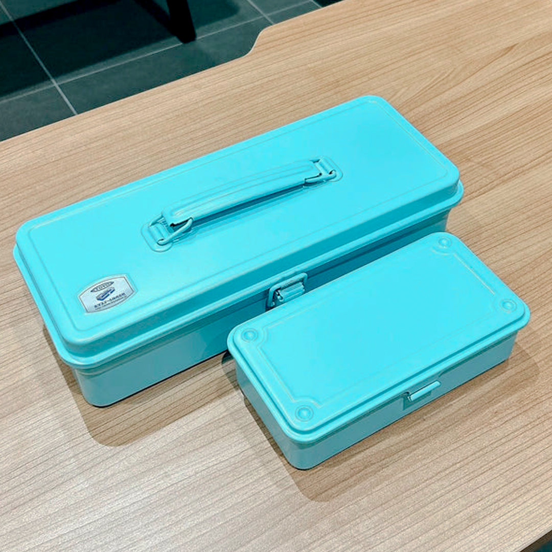 The T-190 toolbox by&nbsp;Toyo Steel&nbsp;is a Japanese storage classic. Pressed from a single steel plate and completely seamless, it is a robust, incredibly sturdy yet lightweight and stackable tool box with a clean aesthetic.