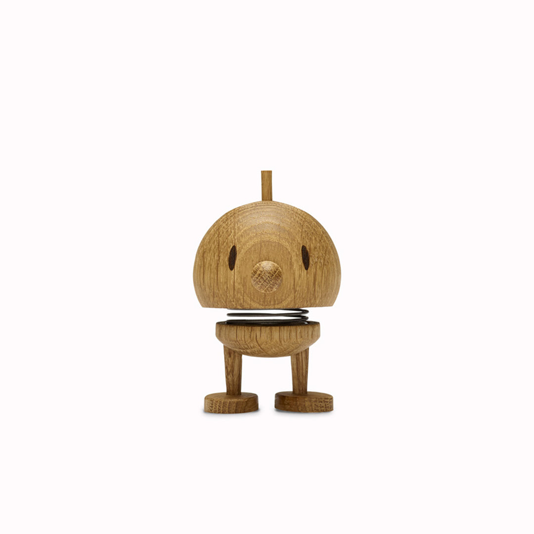Bumble, the classic Hoptimist creation has a happy face and bouncy wobbly head which brings the little figurine to life and works as a symbol of positive optimism and good humour