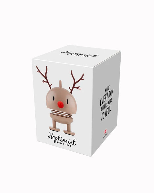 The classic Hoptimist Bumble gets a festive update with reindeer antlers and a warm Latte finish.