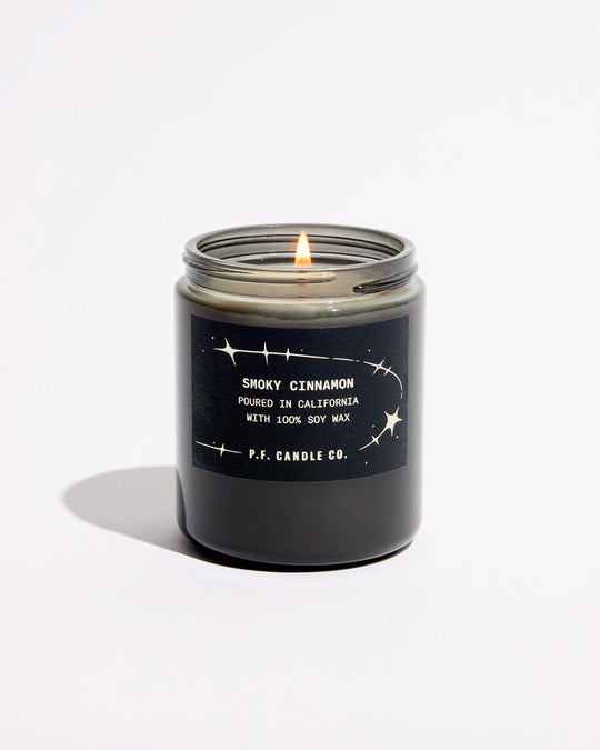The P.F. Candle Co Smoky Cinnamon Special Christmas candle has fragrance notes of Bitter Orange, Cassia Bark and Patchouli.