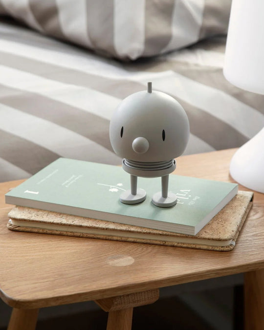 Springy and cheerful! Bumble by Hoptimist is the classic 1960's home decor, happy ornamental figurine in an interior friendly Soft Ash Grey colour