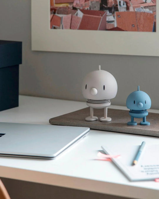 Springy and cheerful! Bumble by Hoptimist is the classic 1960's home decor, happy ornamental figurine in an interior friendly Soft Ash Grey colour