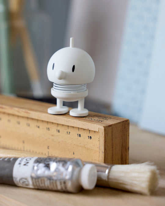 Springy and cheerful! Bumble by Hoptimist is the classic 1960's home decor, happy ornamental figurine in a mimimalist soft white.