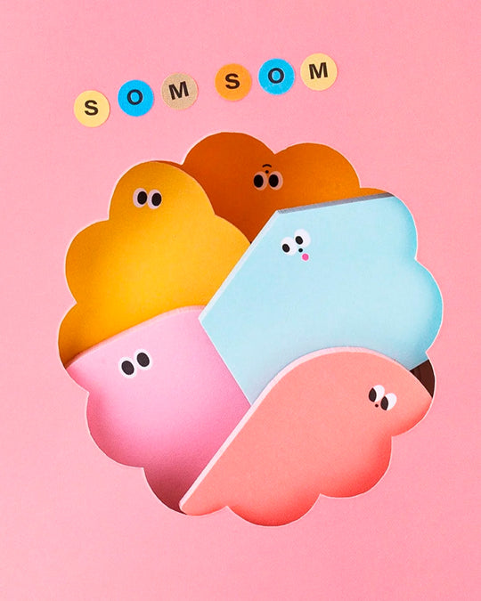 A small dose of personality for your desk, planner or notebook. Livework’s SomSom Sticky Notes feature the Korean stationery brand’s playful character illustrations