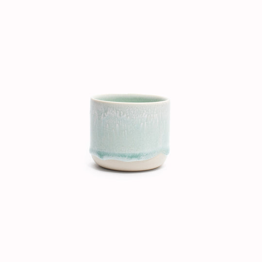 Subtle green Spearmint Sip Cup, A Danish/Japanese mix up with this thick glazed, hand made ceramic small beaker from Studio Arhoj's Tokyo Series.