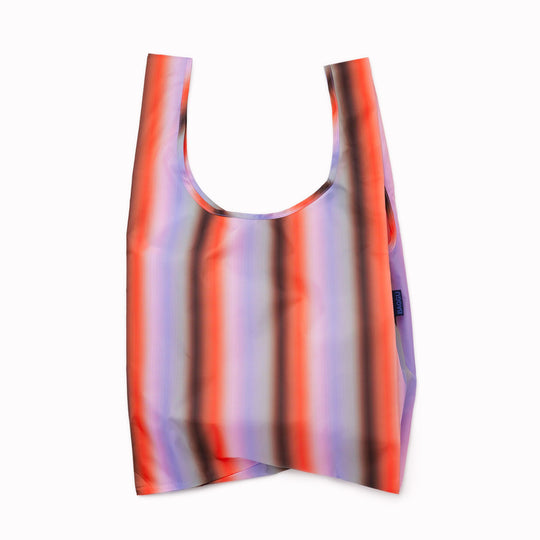 Standard Baggu Shopper | Gradient Stripe Poppy & Lilac