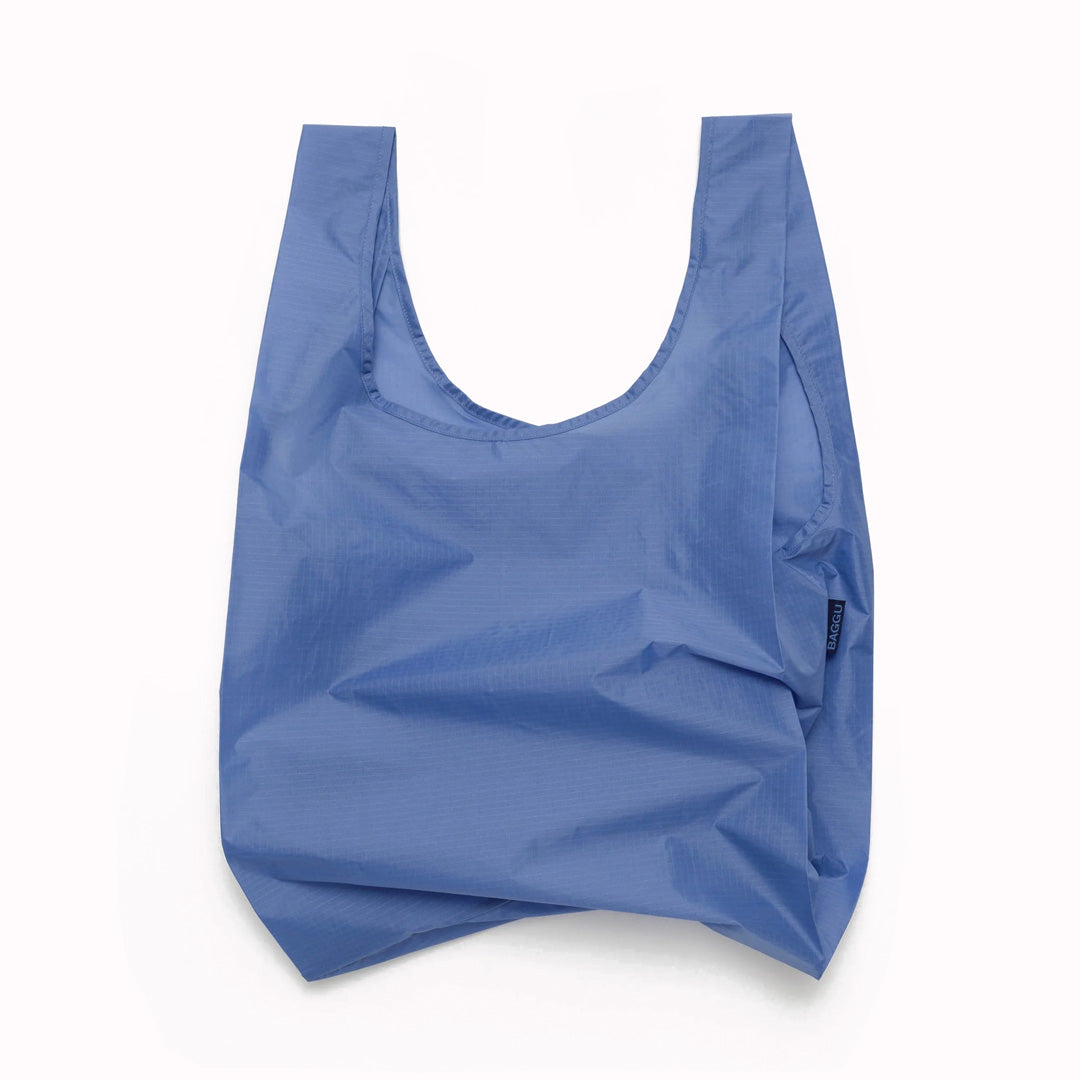 Pansy Blue Shopper - Reusable shopping bags by Californian maker Baggu made from super strong ripstop nylon to transport pretty much anything