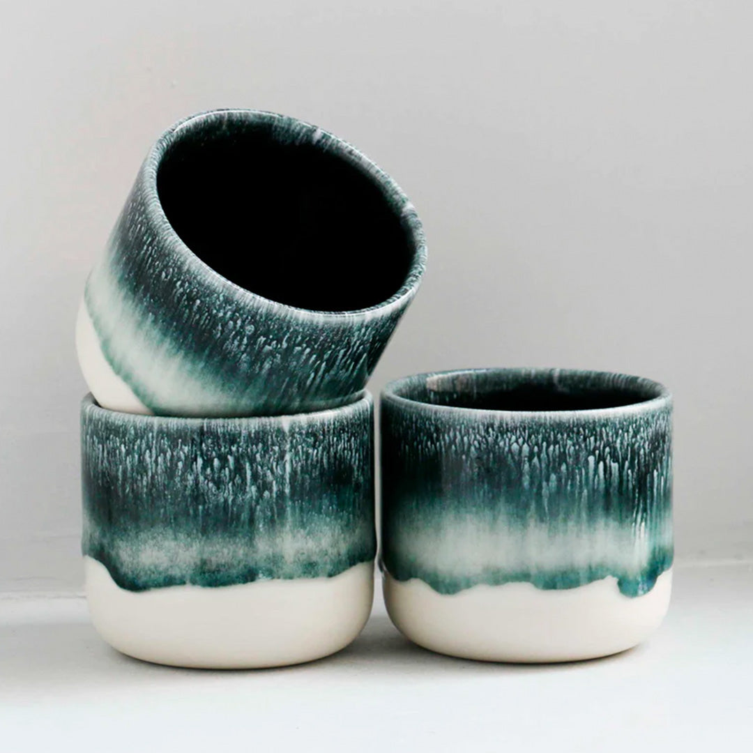 The Stargazer - Danish/Japanese mix up with this thick glazed, hand made ceramic small beaker from Studio Arhoj's Tokyo Series. Can be used as a drinking vessel for espresso or a morning juice or as a small succulent planter (or simply beautifully ornamental.)